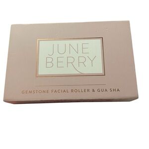 June Berry Gemstone Facial Roller & Gua Sha Set NIB